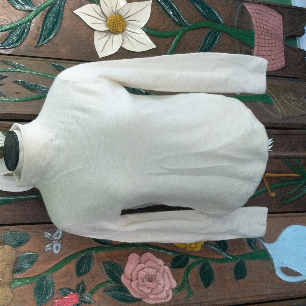 Vince 100% Cashmere Cream Mock Turtleneck Size XS